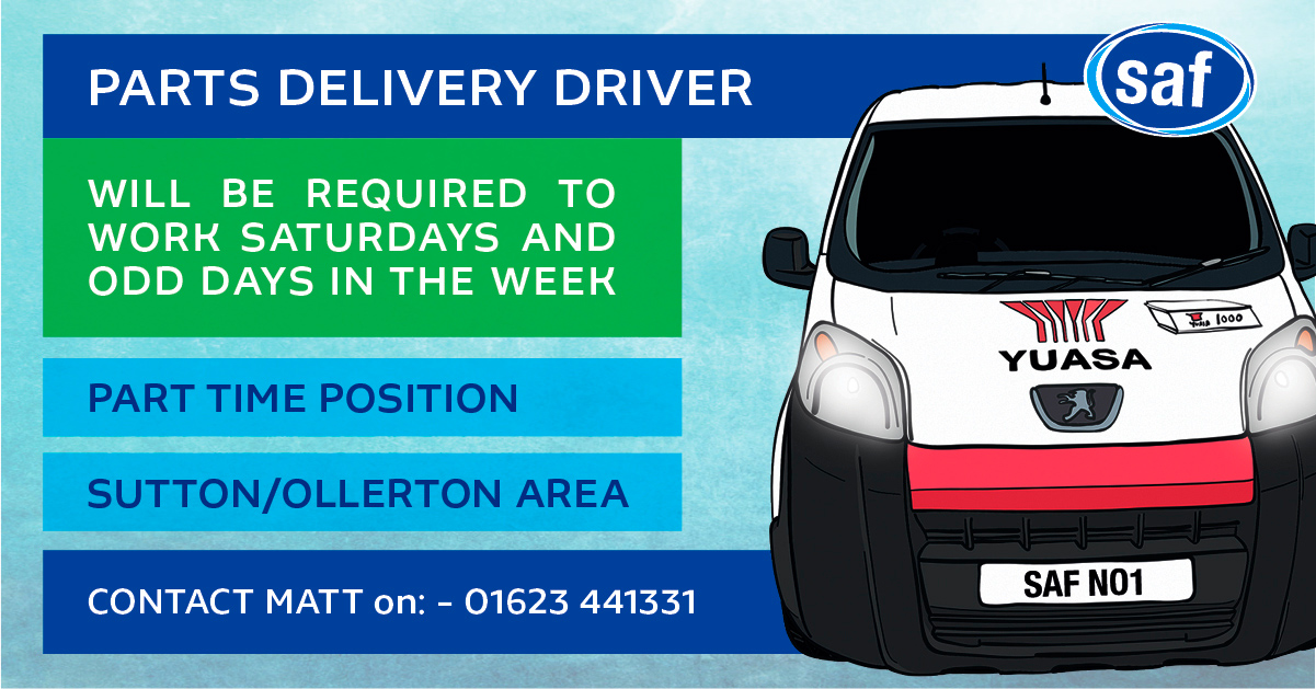 Part time Driver Job available Sutton-in-Ashfield and Ollerton Area